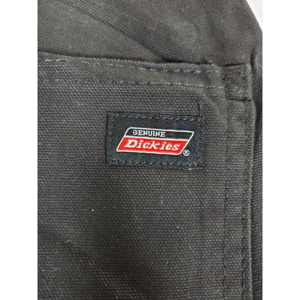 Genuine Dickies Men 32x28 Black Cotton Canvas Straight Leg Work Pants - Picture 3 of 4